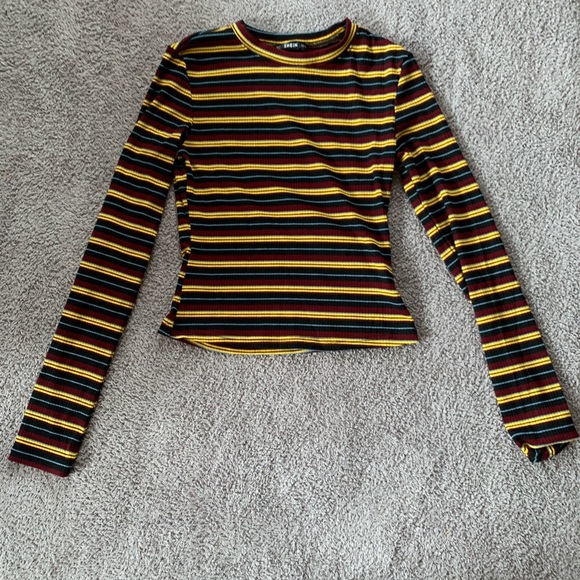 SHEIN Tops - NWT Vintage Style Striped Knit Long Sleeve Top
